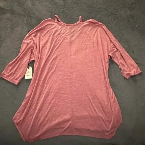 NEW Plus Size Terra & Sky Women’s Pink Blouse Top - Picture 4 of 4